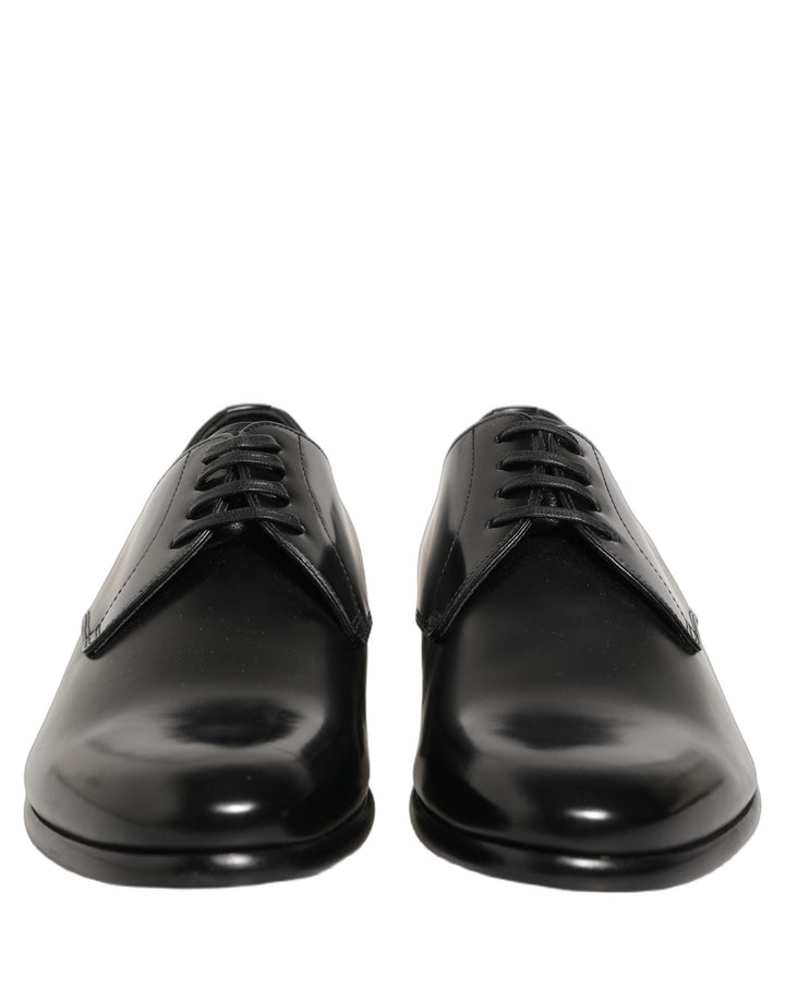 Dolce &amp; Gabbana Black Leather Lace Up Derby Dress Shoes