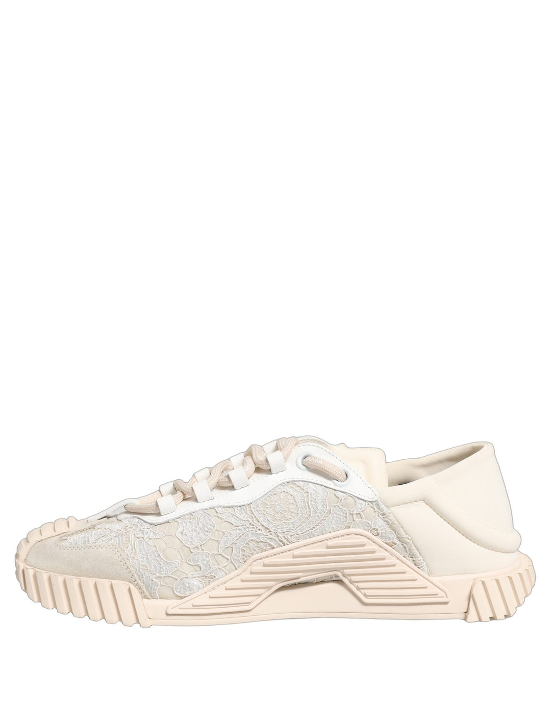 Dolce &amp; Gabbana White Lace NS1 Low Top Sneaker Sports Shoes