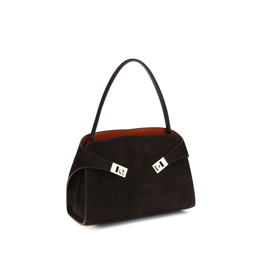 Ferragamo - Brown Calf Leather Bos Taurus Shoulder Bag