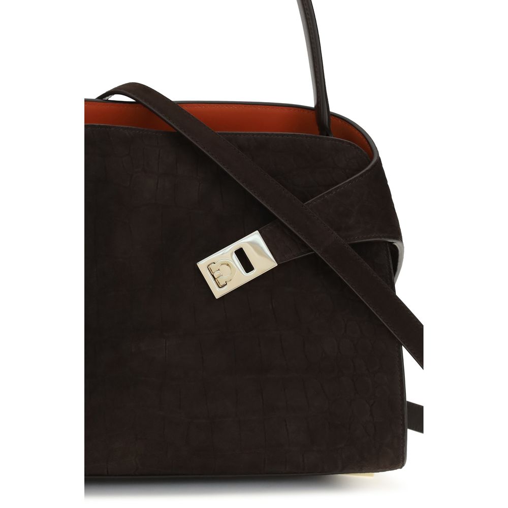 Ferragamo - Brown Calf Leather Bos Taurus Shoulder Bag