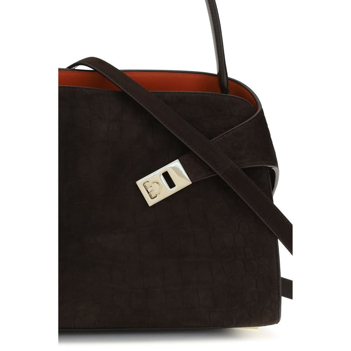 Ferragamo - Brown Calf Leather Bos Taurus Shoulder Bag