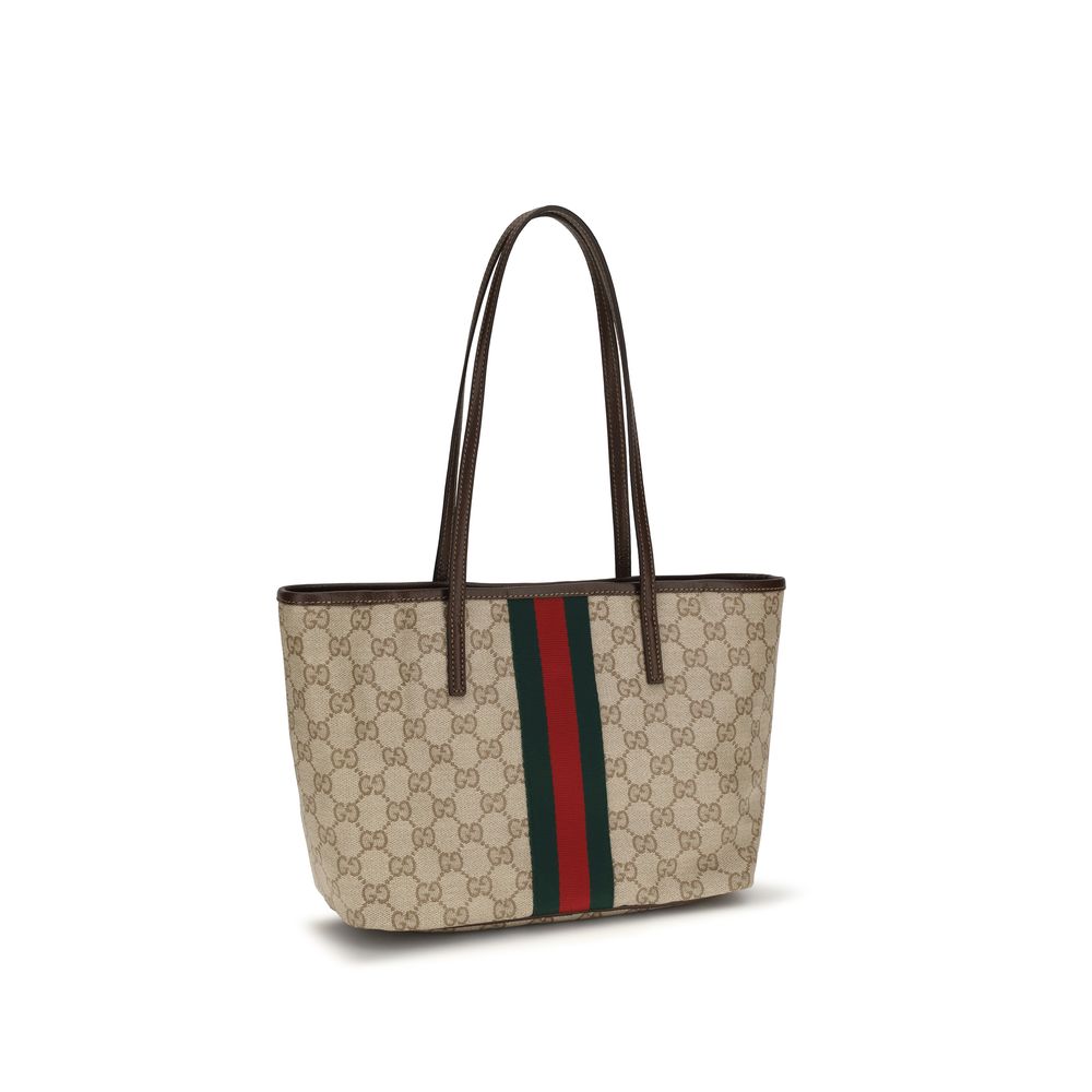 Gucci - Beige Cotton Shoulder Bag
