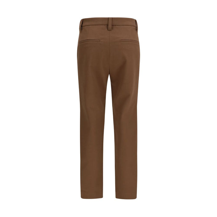 Brunello Cucinelli Brown Elastane Casual Pants