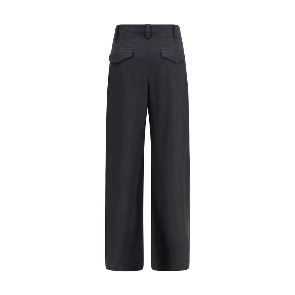 Brunello Cucinelli Gray Wool Oves Aries Dress Pants