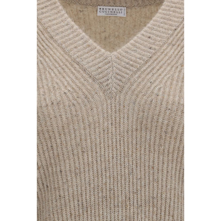 Brunello Cucinelli Beige Cashmere Sweatshirt