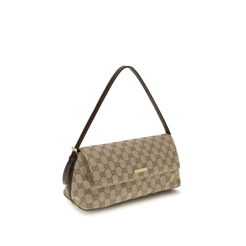 Gucci - Brown Fabric Shoulder Bag