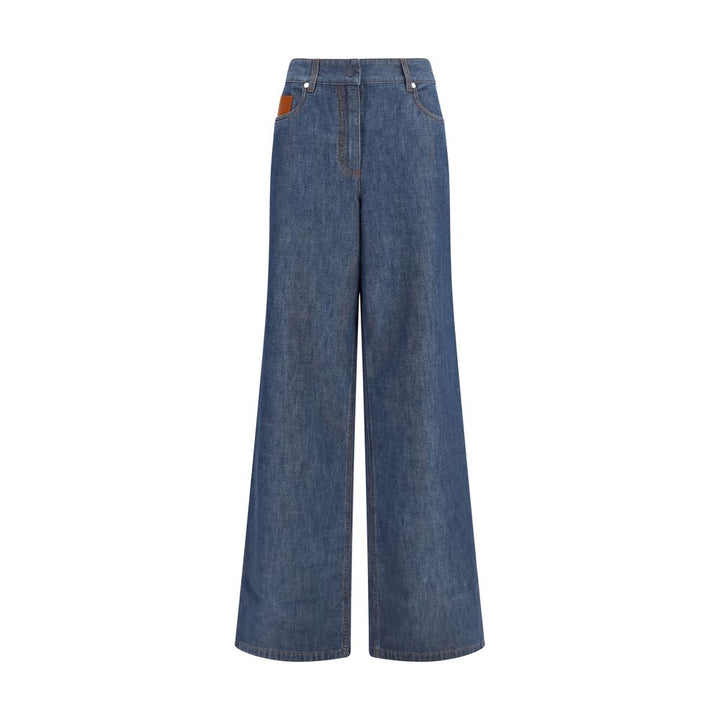 Fendi Blue Cotton Jeans Denim