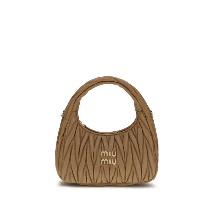 Miu Miu Beige Calf Leather Bos Taurus Shoulder Bag