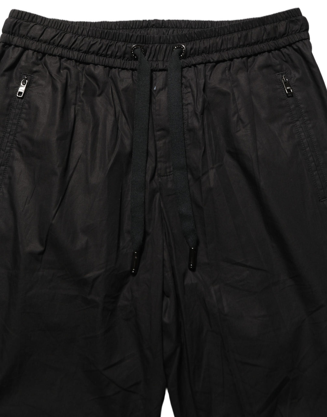 Dolce &amp; Gabbana Black Cotton Mid Waist Jogger Sweatpants Pants