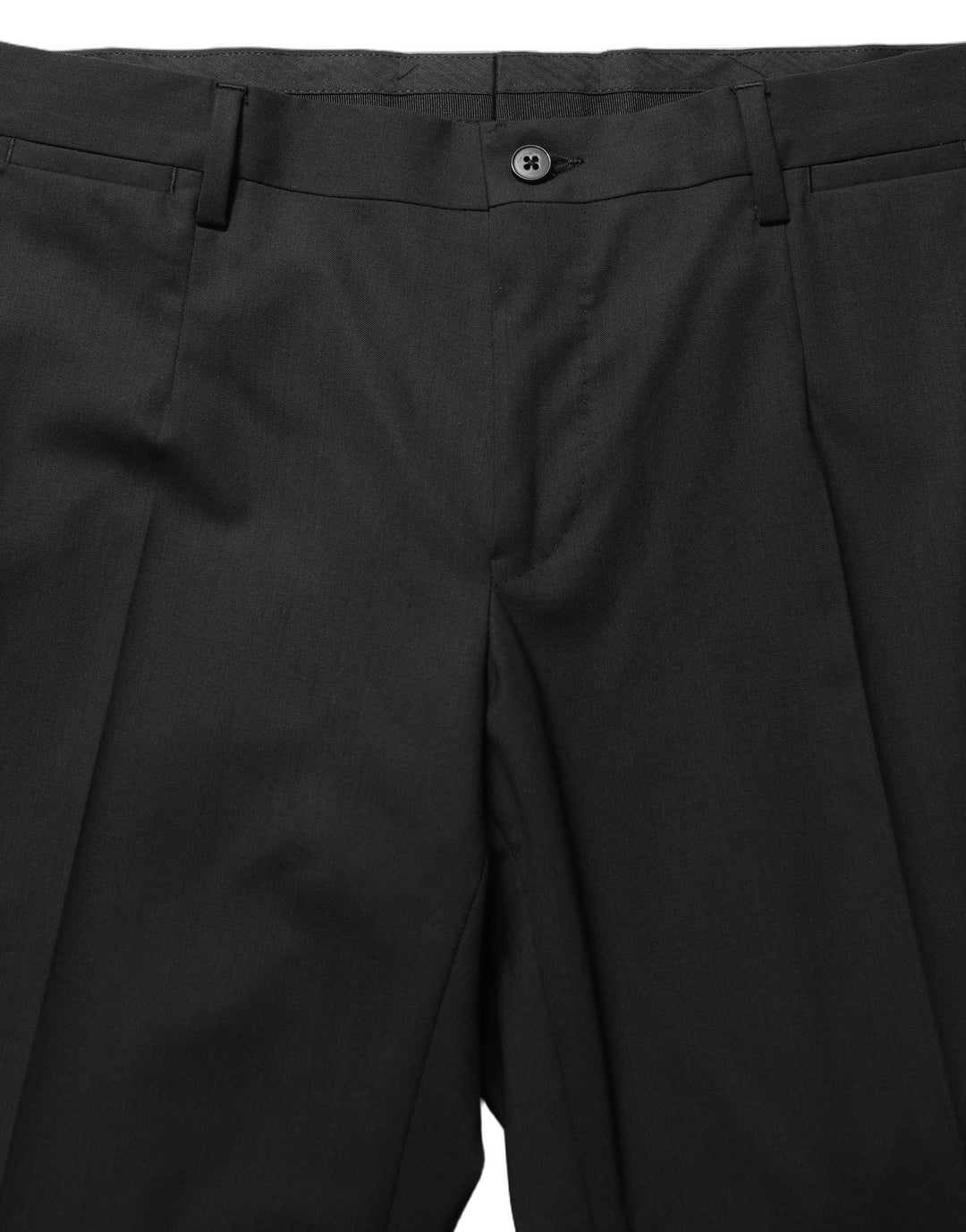 Dolce &amp; Gabbana Black Wool Skinny Leg Dress Men Trouser Pants