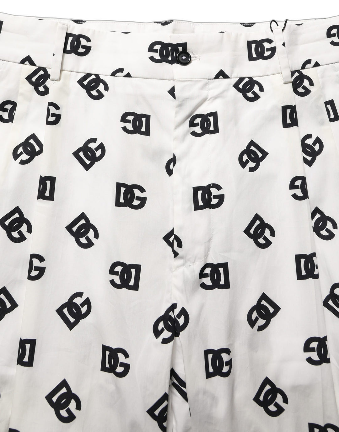 Dolce &amp; Gabbana White Logo Skinny Leg Dress Men Trouser Pants