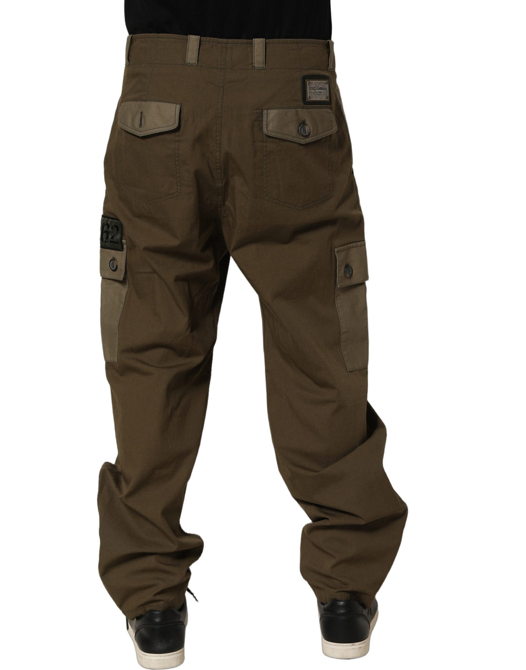 Dolce &amp; Gabbana Brown Mid Waist Straight Cargo Trouser Pants