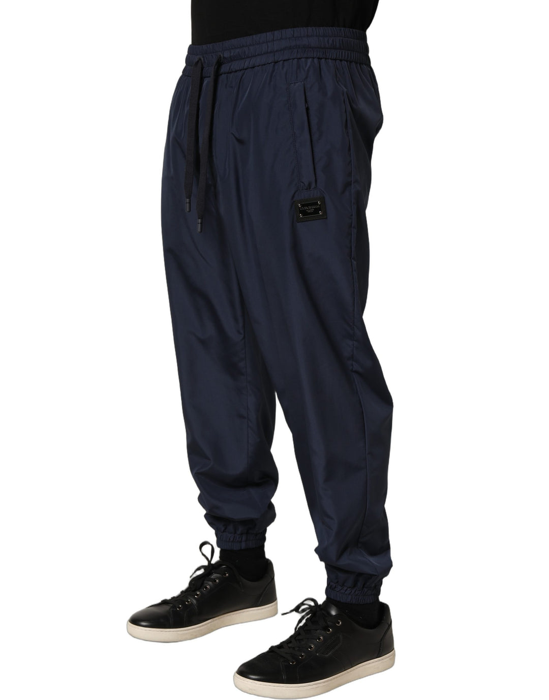 Dolce &amp; Gabbana Dark Blue Polyester Jogger Sweatpants Pants