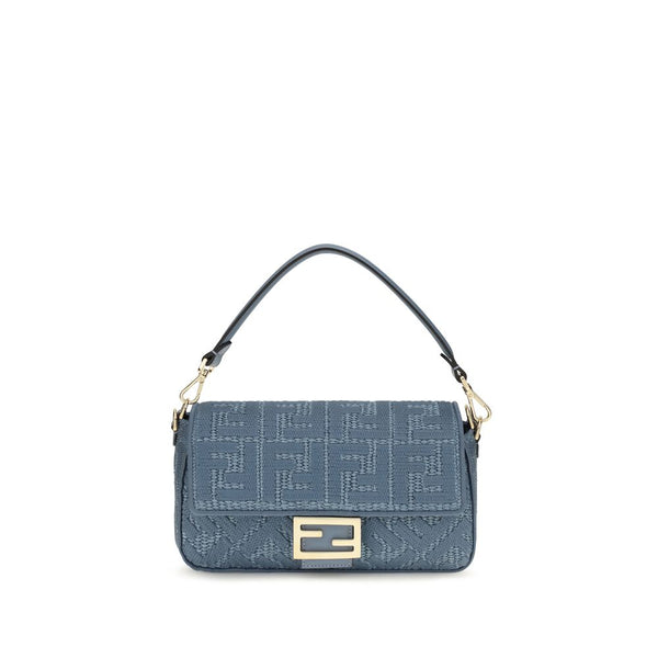 Fendi - Blue Raffia Shoulder Bag
