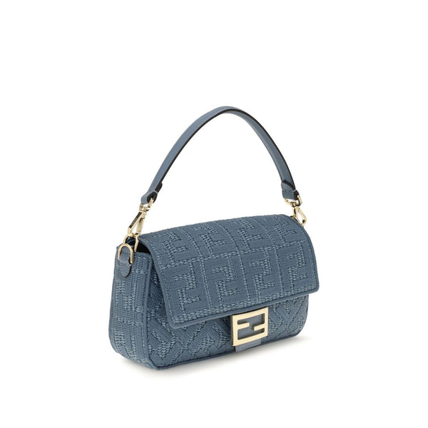 Fendi - Blue Raffia Shoulder Bag