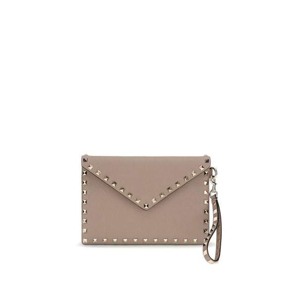 Valentino Garavani - Beige Calf Leather Bos Taurus Clutch Bag