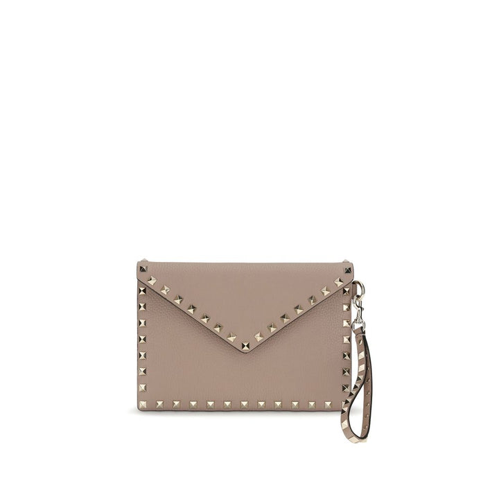 Valentino Garavani - Beige Calf Leather Bos Taurus Clutch Bag