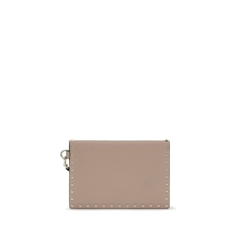 Valentino Garavani - Beige Calf Leather Bos Taurus Clutch Bag