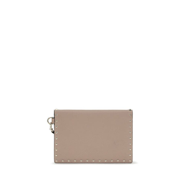 Valentino Garavani - Beige Calf Leather Bos Taurus Clutch Bag