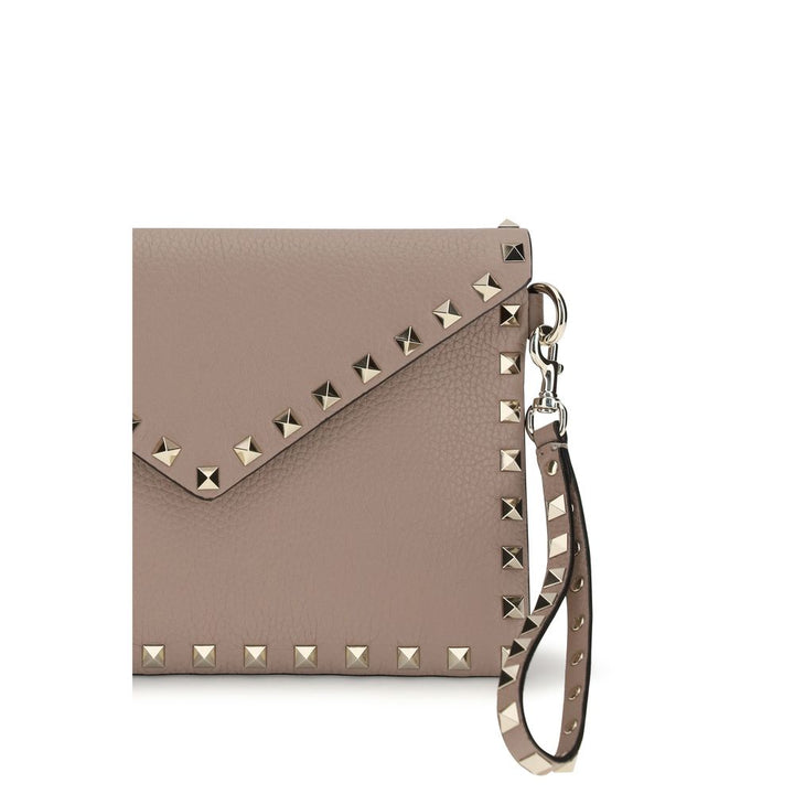 Valentino Garavani - Beige Calf Leather Bos Taurus Clutch Bag
