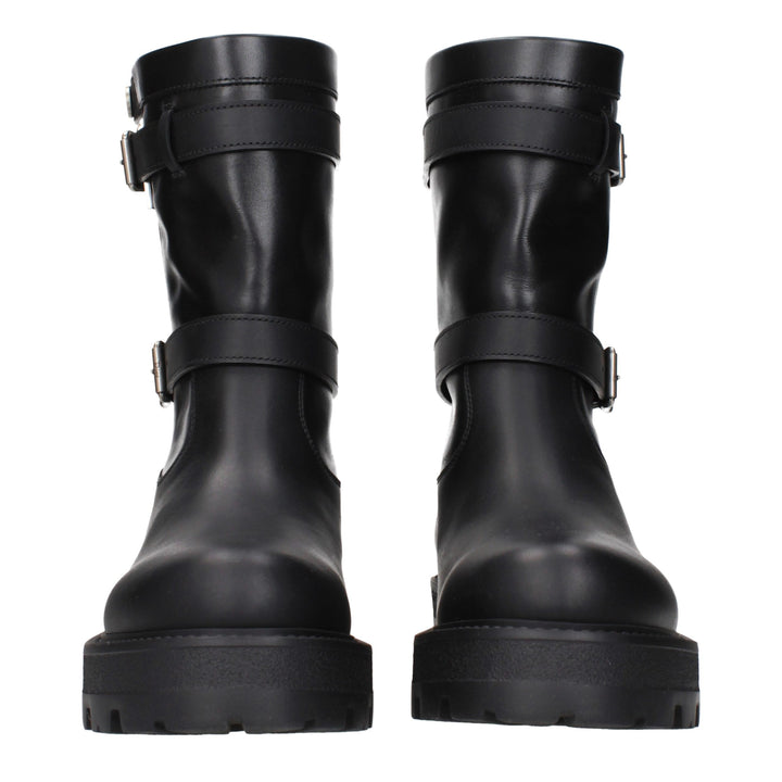 Christian Dior Black Leather Ankle Boots
