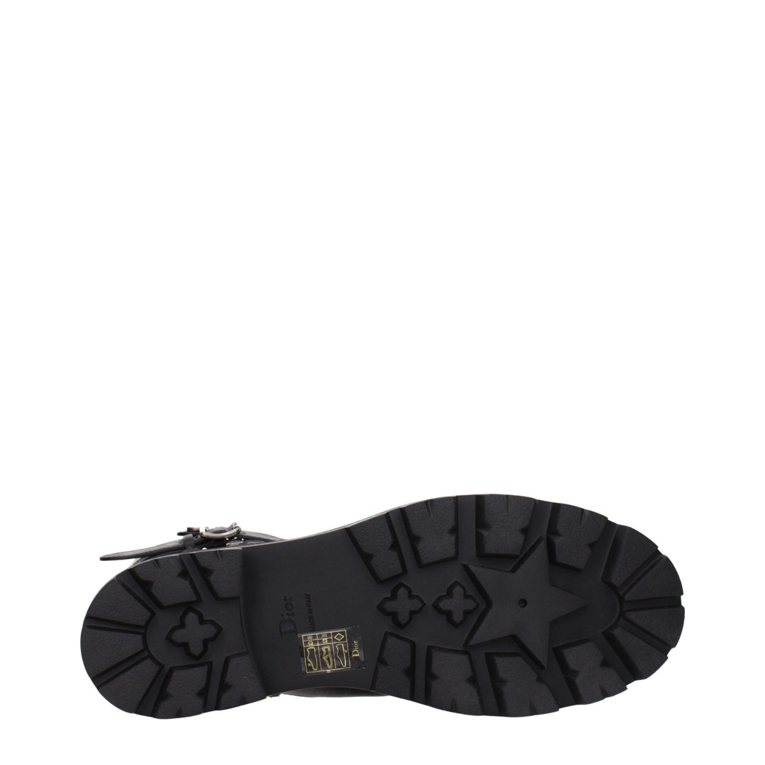 Christian Dior Black Leather Ankle Boots