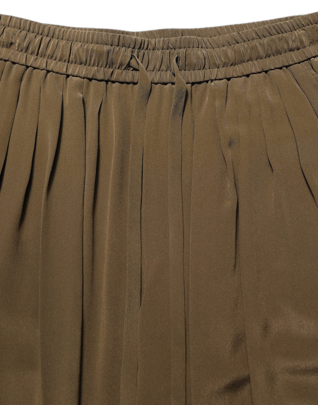 Dolce &amp; Gabbana Brown Silk Mid Waist Pleated Bermuda Shorts