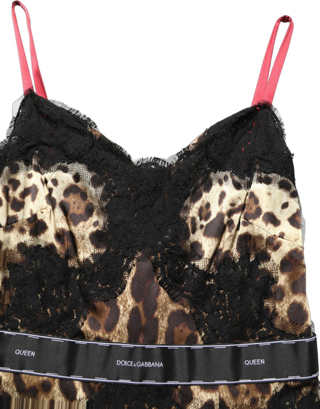 Dolce &amp; Gabbana Multicolor Floral Leopard Silk Lace Trim Mini Dress