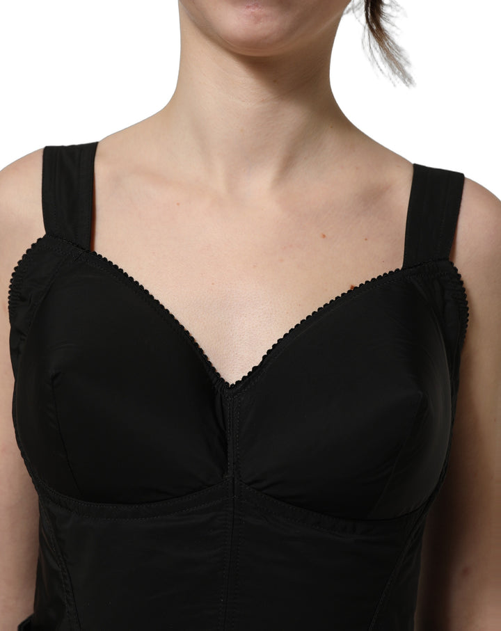 Dolce &amp; Gabbana Black Nylon A-Line Sleeveless Mini Dress