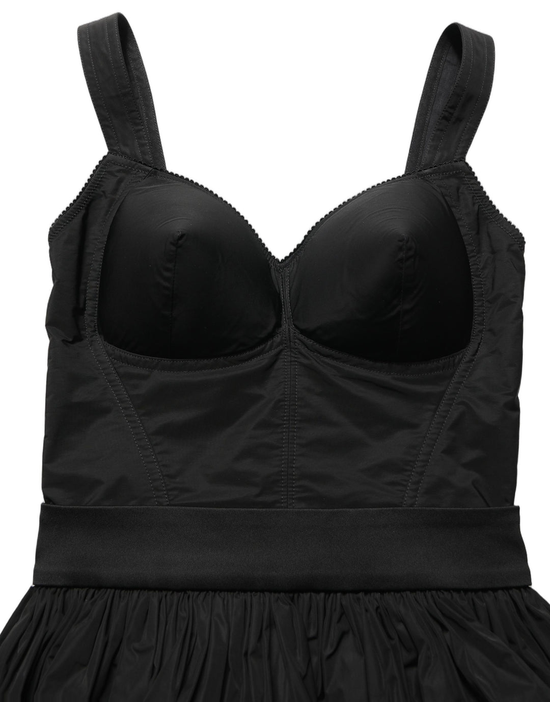 Dolce &amp; Gabbana Black Nylon A-Line Sleeveless Mini Dress