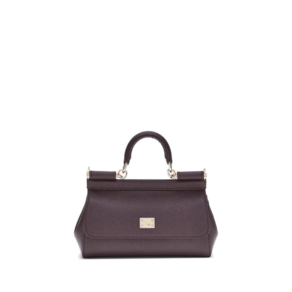 Dolce &amp; Gabbana Purple Calf Leather Bos Taurus Handbag