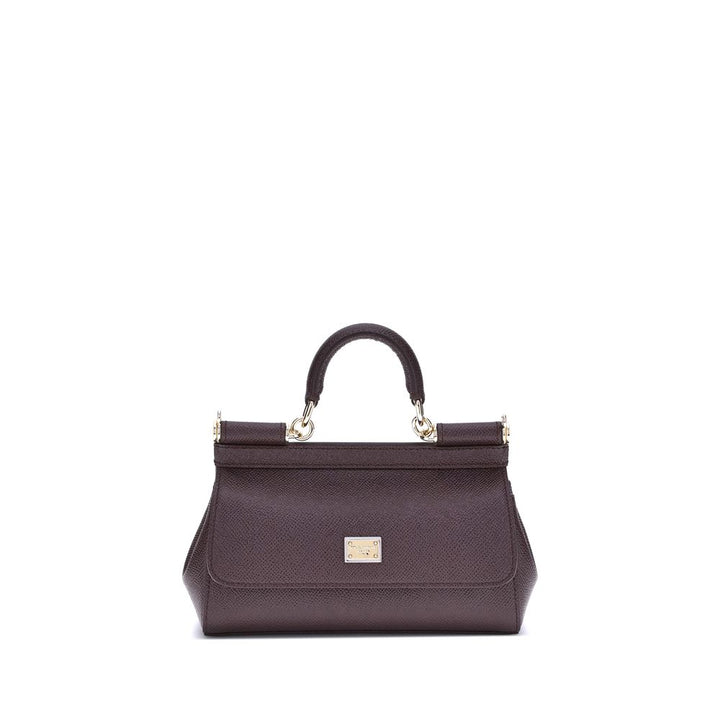 Dolce &amp; Gabbana Purple Calf Leather Bos Taurus Handbag