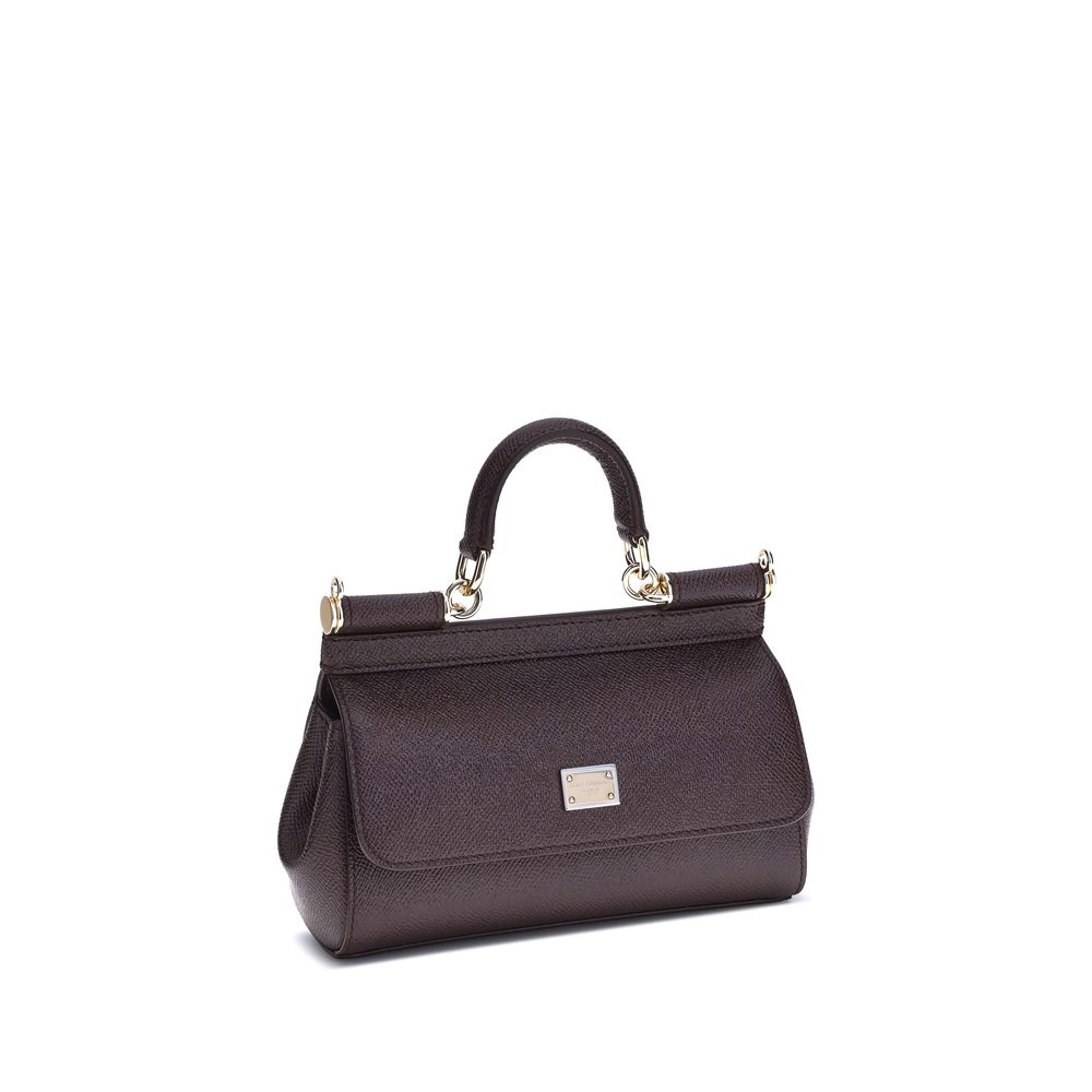 Dolce &amp; Gabbana Purple Calf Leather Bos Taurus Handbag