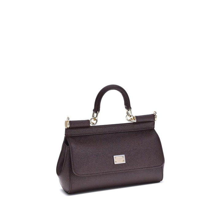 Dolce &amp; Gabbana Purple Calf Leather Bos Taurus Handbag