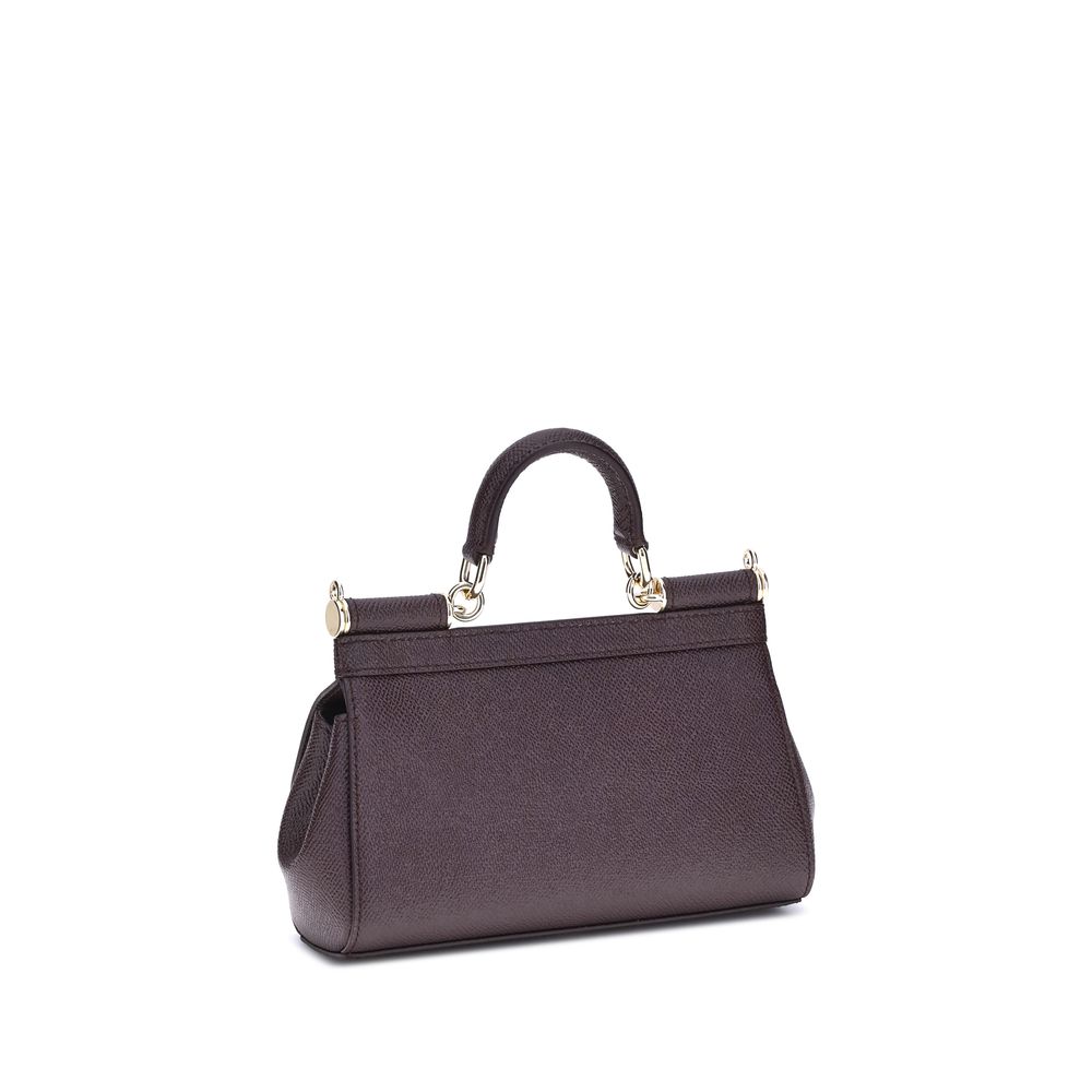 Dolce &amp; Gabbana Purple Calf Leather Bos Taurus Handbag