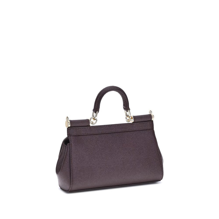 Dolce &amp; Gabbana Purple Calf Leather Bos Taurus Handbag