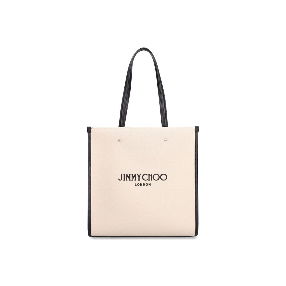 Jimmy Choo - Beige Canvas Tote Bag