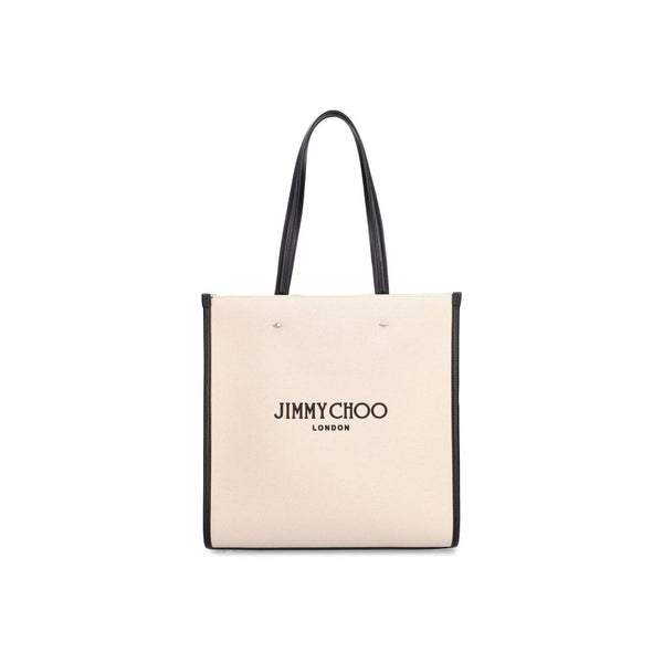 Jimmy Choo - Beige Canvas Tote Bag