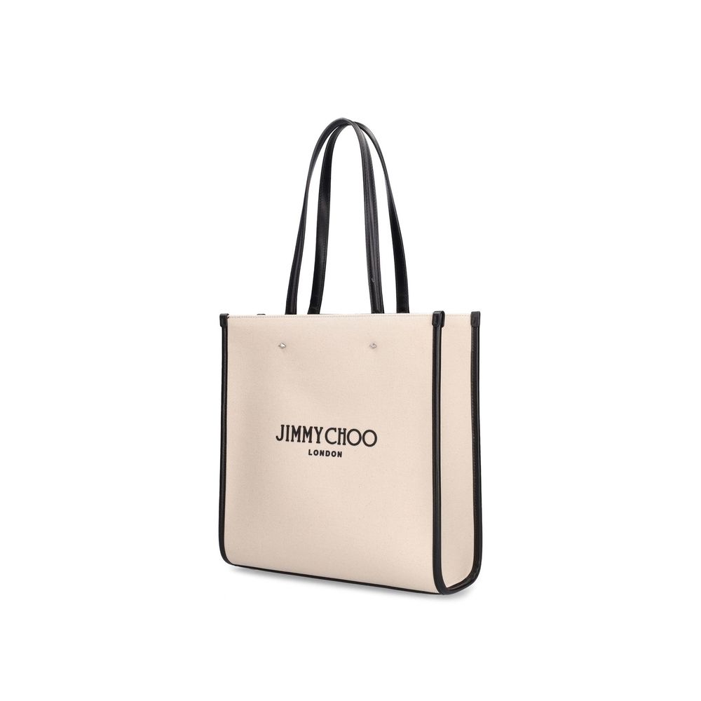 Jimmy Choo - Beige Canvas Tote Bag