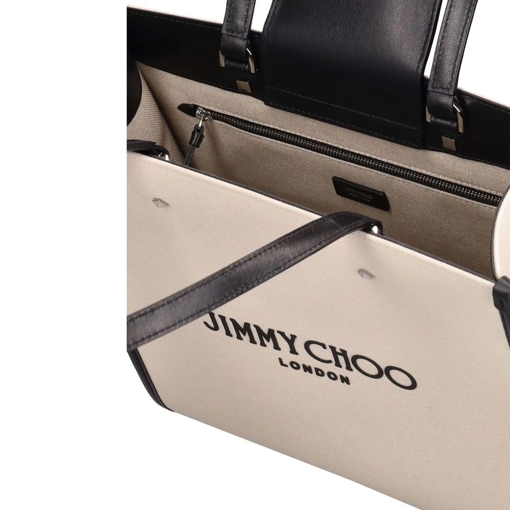 Jimmy Choo - Beige Canvas Tote Bag
