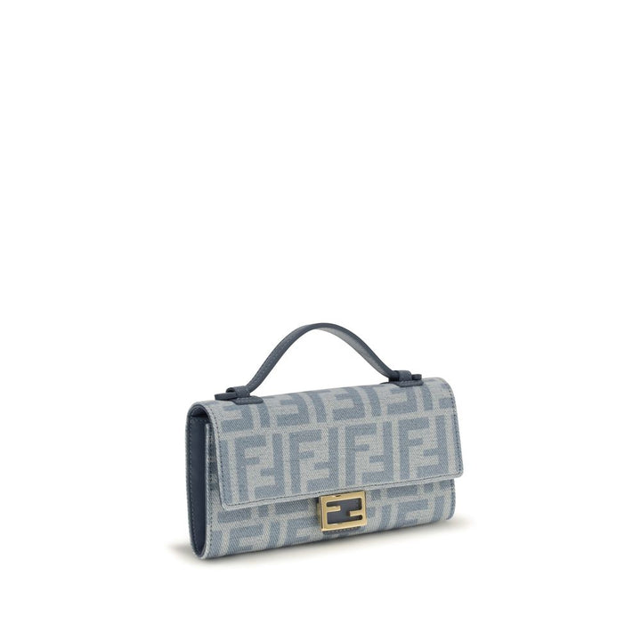 Fendi Blue Cotton Wallet