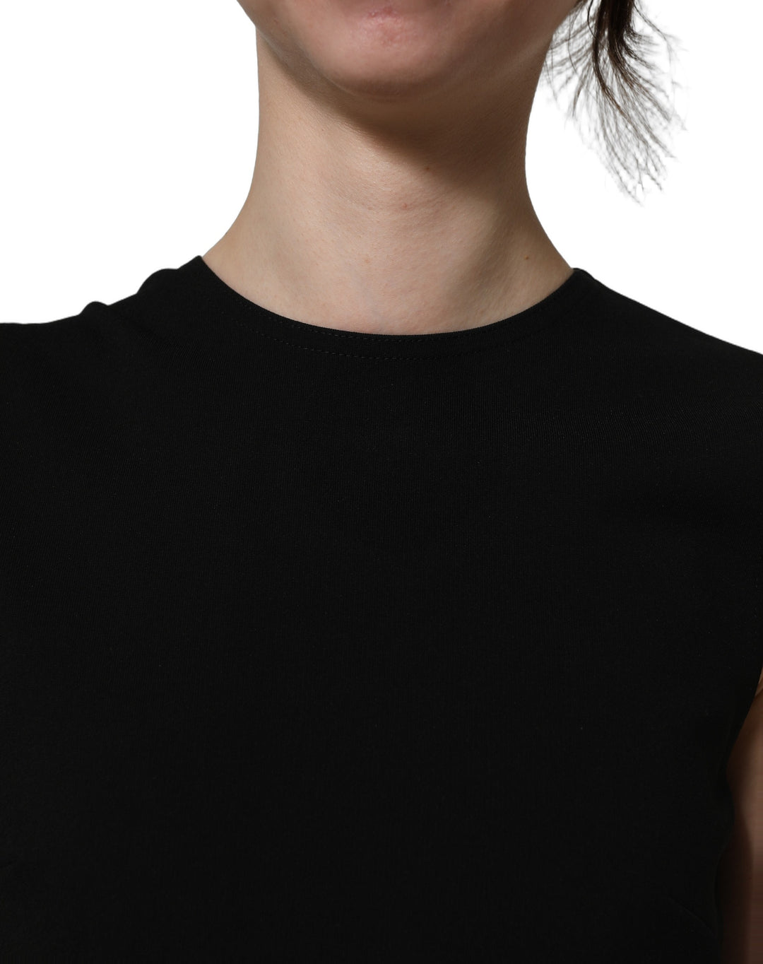 Dolce &amp; Gabbana Black Cut Out Detail Sleeveless Maxi Dress