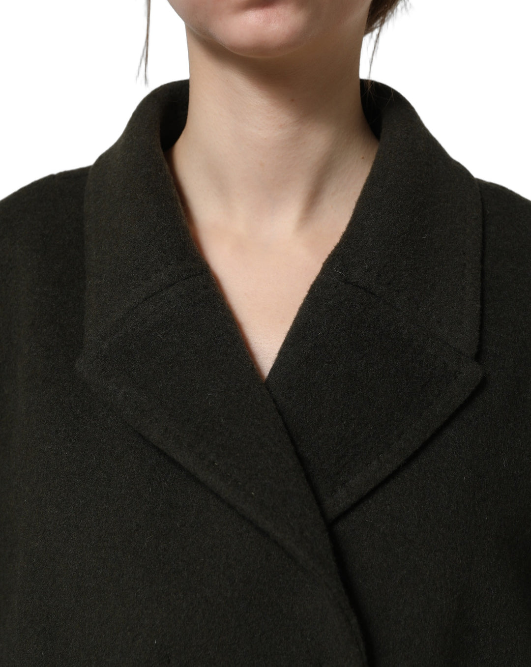 Dolce &amp; Gabbana Dark Green Double Breasted Peacoat Jacket