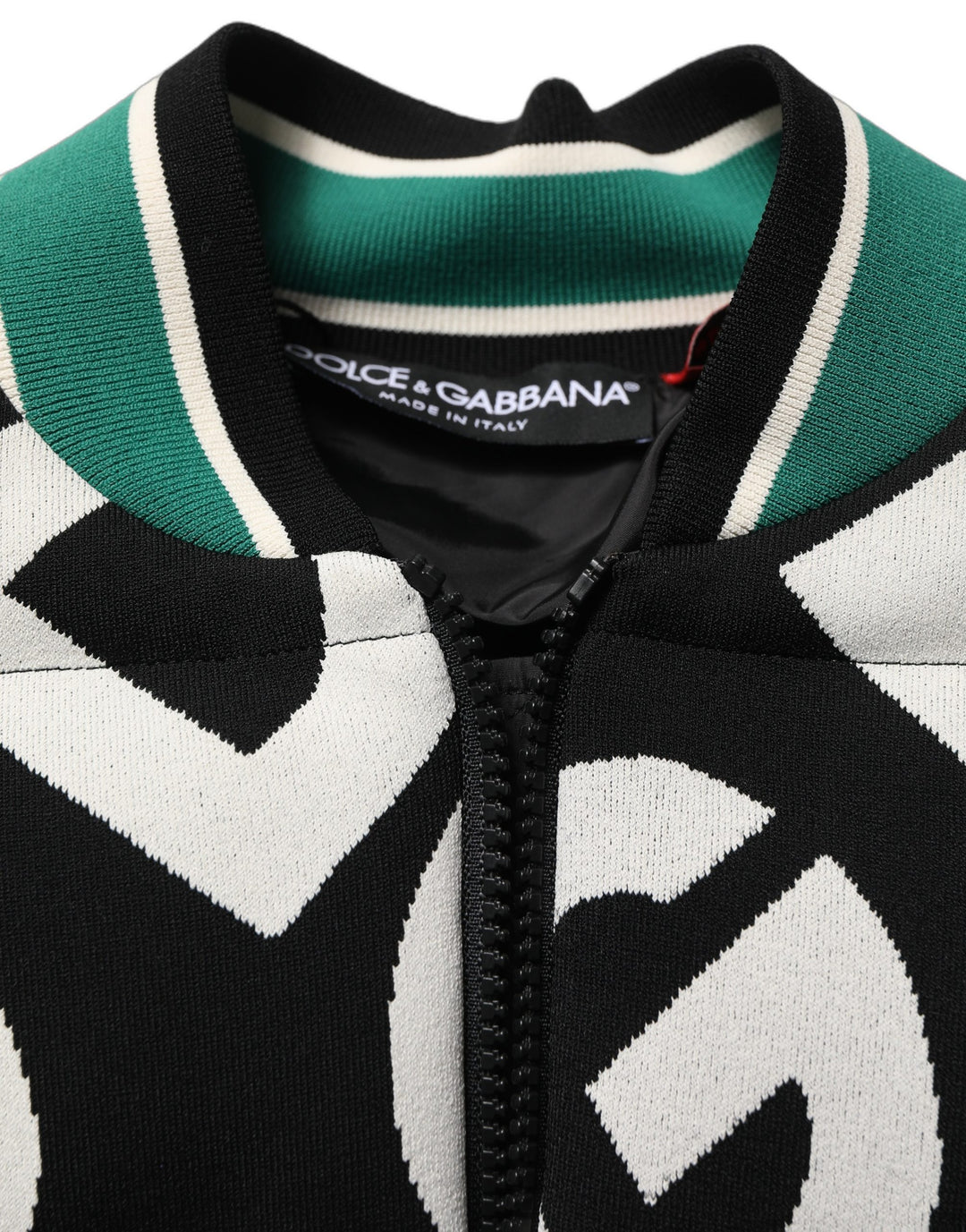 Dolce &amp; Gabbana Multicolor Logo Full Zip Bomber Jacket