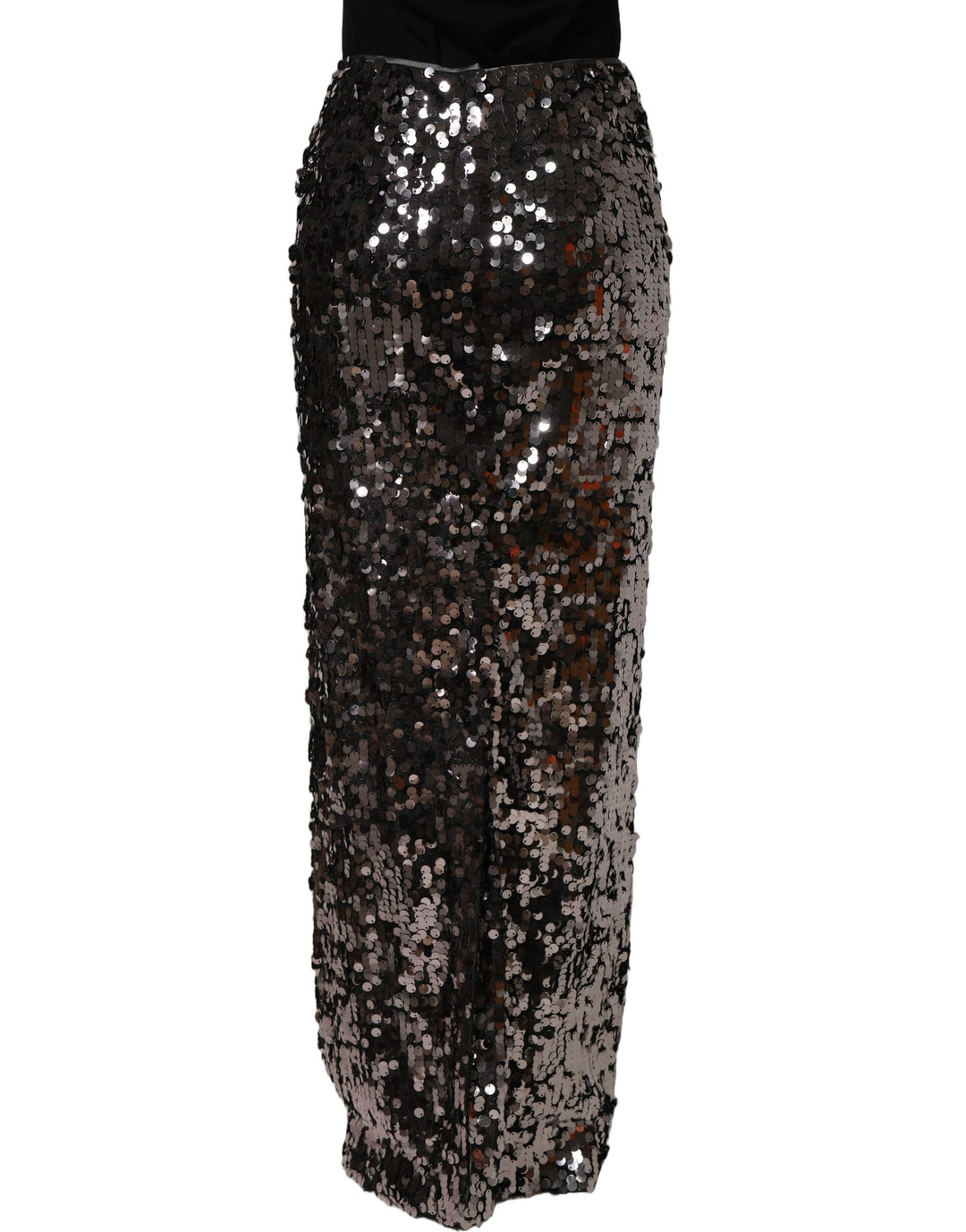 Dolce &amp; Gabbana Brown Sequinned Embellished PencilCut Skirt