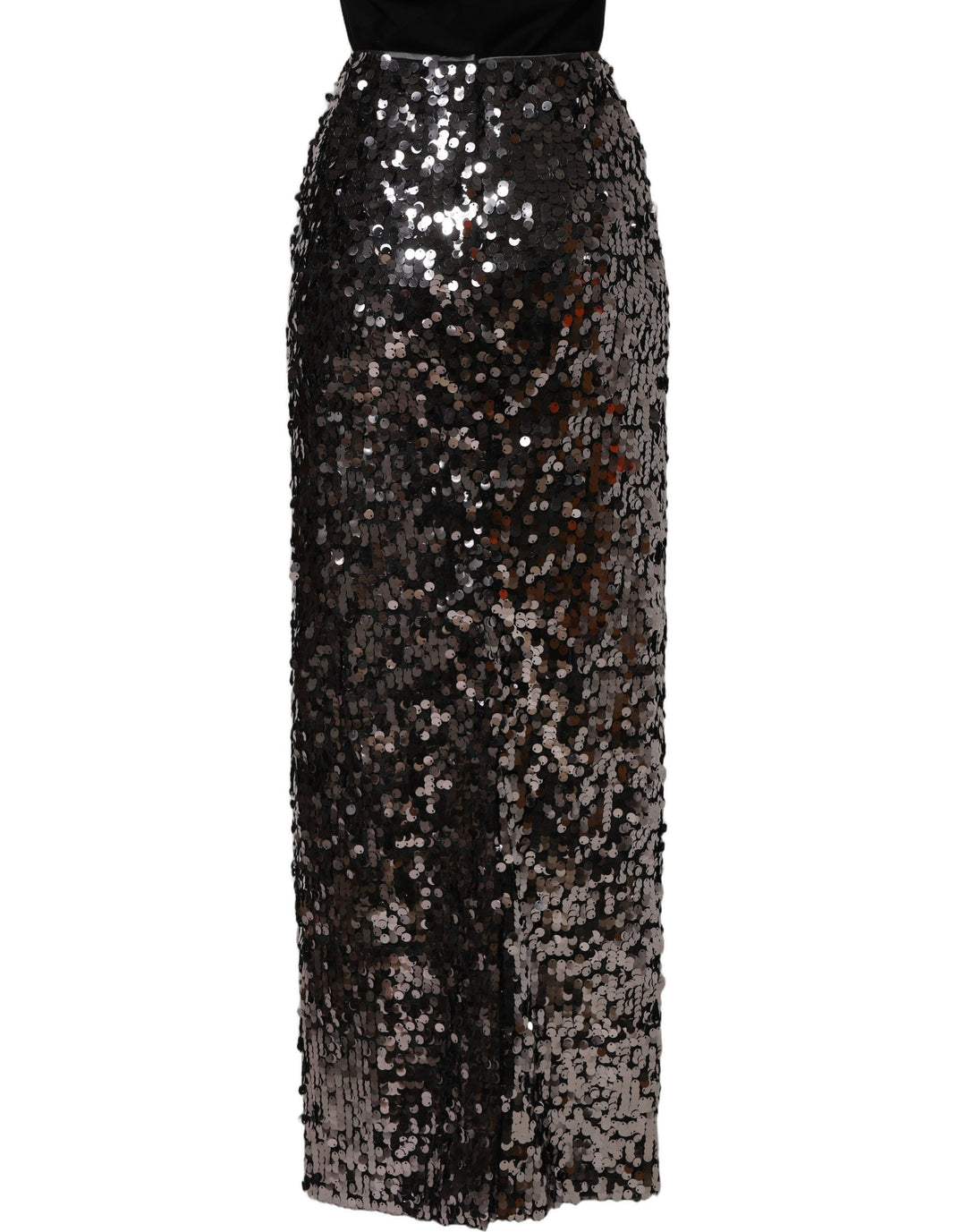 Dolce &amp; Gabbana Brown Sequinned Embellished Pencil Cut Skirt