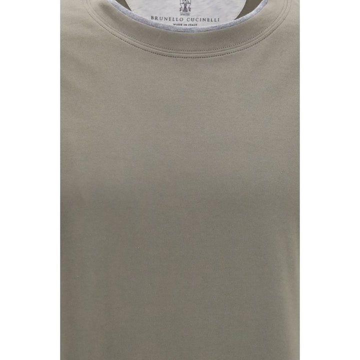 Brunello Cucinelli Bicolor Cotton T-Shirt