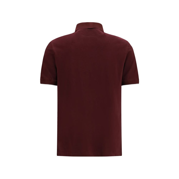 Brunello Cucinelli Bordeaux Cotton Polo Shirt