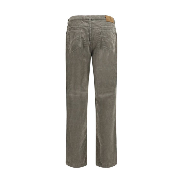 Brunello Cucinelli Bicolor Cotton Casual Pants