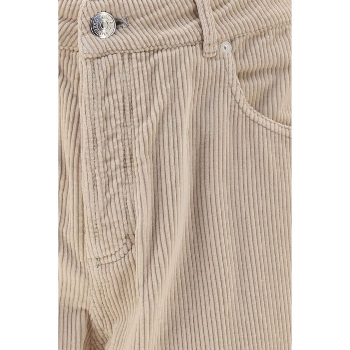 Brunello Cucinelli Beige Cotton Casual Pants